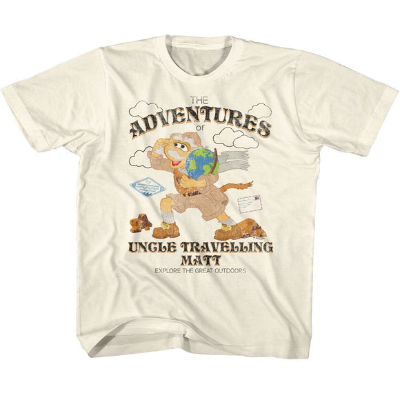 Fraggle Rock-Fraggle Rock Adventures-Natural Youth S/S T-Shirt-Xs (5-6) - Natural