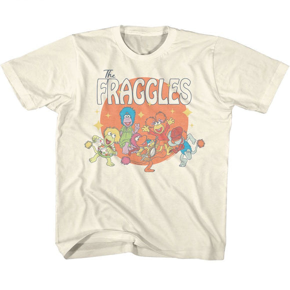 Fraggle Rock-Fraggle Rock Circle-Natural Youth S/S T-Shirt (7-8) - Natural