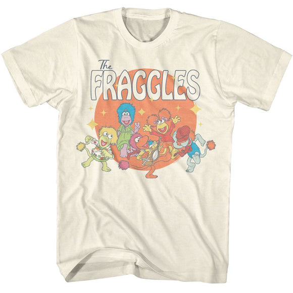 Fraggle Rock-Fraggle Rock The Fraggles Circle-Natural Adult S/S T-Shirt - Natural