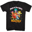 Fraggle Rock-Fraggle Rock Night Of The Lights-Black Adult S/S T-Shirt - Black