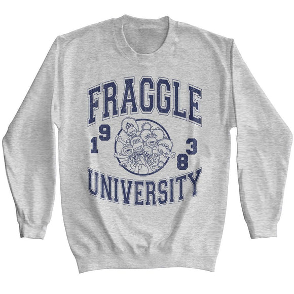 Fraggle Rock-Fraggle Rock Athletic-Sport Gray Adult L/S Sweatshirt-S - Sport Gray