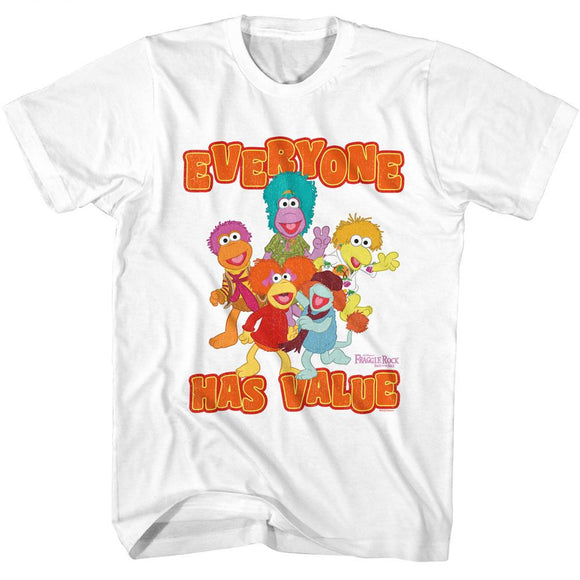 Fraggle Rock-Fraggle Rock Value-White Adult S/S T-Shirt - White