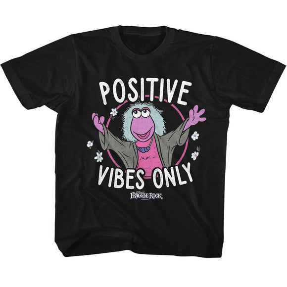 Fraggle Rock-Fraggle Rock Positive Vibes Only-Black Toddler S/S T-Shirt-2T - Black