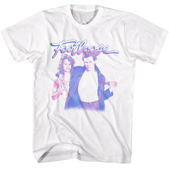Footloose-Footloose Ariel And Ren-White Adult S/S T-Shirt - White