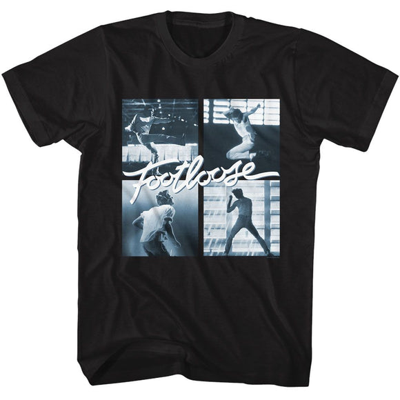 Footloose-Footloose Square Dance-Black Adult S/S T-Shirt - Black