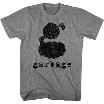 Garbage-Big G Logo-Graphite Heather Adult S/S T-Shirt - Graphite Heather