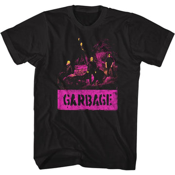 Garbage-Garbage Grunge-Black Adult S/S T-Shirt - Black