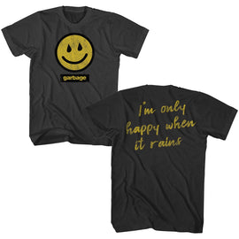 Garbage-Rain Smiley-Smoke Adult S/S T-Shirt ***F&B*** - Smoke