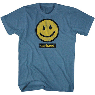 Garbage-Smile-Indigo Heather Adult S/S T-Shirt - Indigo Heather