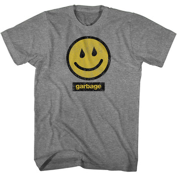 Garbage-Smile-Graphite Heather Adult S/S T-Shirt - Graphite Heather