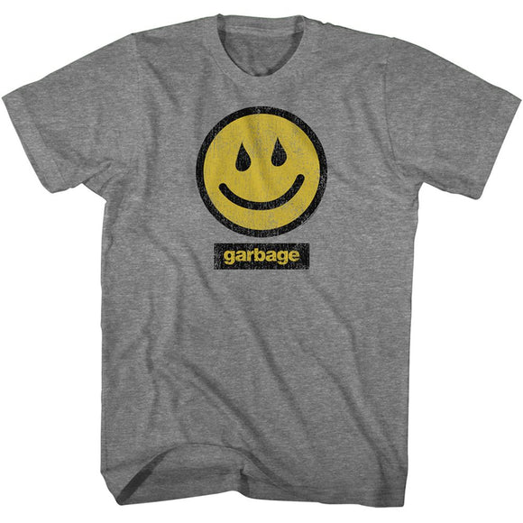 Garbage-Smile-Graphite Heather Adult S/S T-Shirt - Graphite Heather