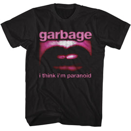 Garbage-Garbage Paranoid Mouth-Black Adult S/S T-Shirt - Black
