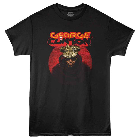 George Clinton-George Clinton Crown-Black Adult S/S T-Shirt - Black