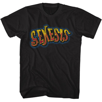 Genesis-Genesis Retro Color Logo-Black Adult S/S T-Shirt S - Black