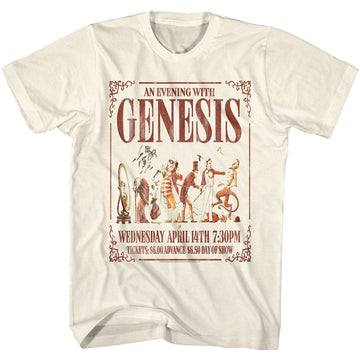 Genesis-Evening With Genesis Poster-Natural Adult S/S T-Shirt - Natural