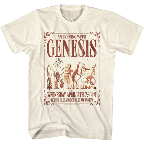 Genesis-Evening With Genesis Poster-Natural Adult S/S T-Shirt - Natural