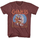 Genesis-Genesis Bird-Vintage Maroon Heather Adult S/S T-Shirt - Vintage Maroon Heather