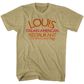 Godfather-Louis Restaurant-Khaki Heather Adult S/S T-Shirt - Khaki Heather