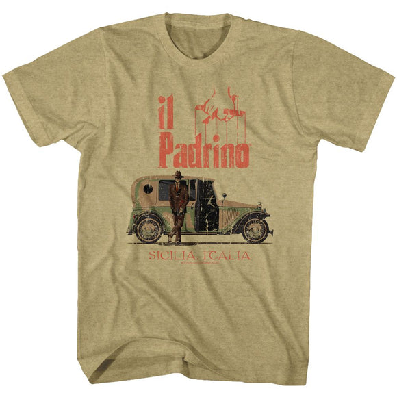 Godfather-Il Padrino-Khaki Heather Adult S/S T-Shirt - Khaki Heather