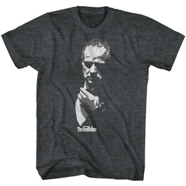 Godfather-Godfather Shadow-Black Heather Adult S/S T-Shirt - Black Heather