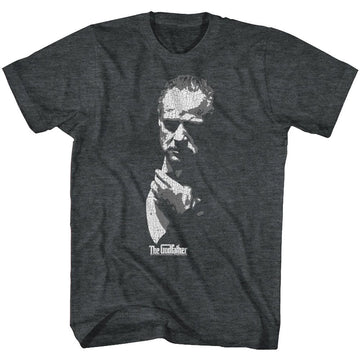 Godfather-Godfather Shadow-Black Heather Adult S/S T-Shirt - Black Heather