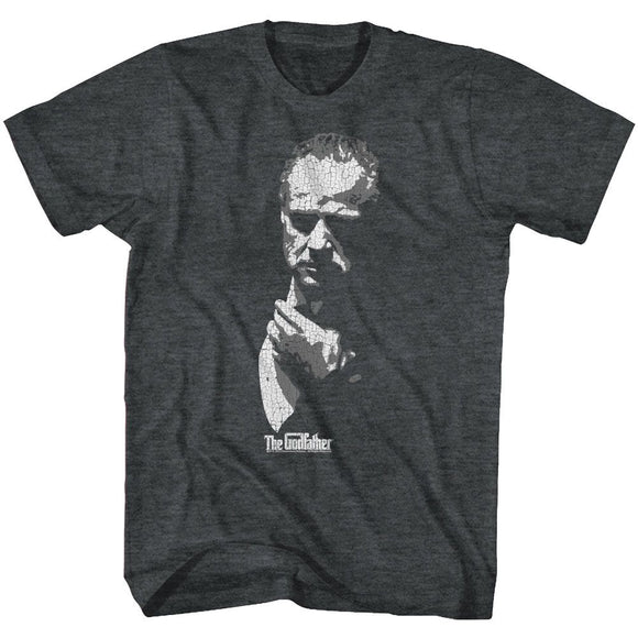 Godfather-Godfather Shadow-Black Heather Adult S/S T-Shirt - Black Heather