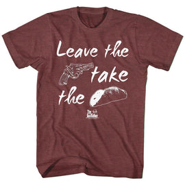 Godfather-If You Leave-Vintage Maroon Heather Adult S/S T-Shirt - Vintage Maroon Heather