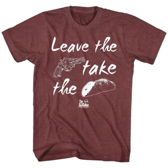 Godfather-If You Leave-Vintage Maroon Heather Adult S/S T-Shirt - Vintage Maroon Heather