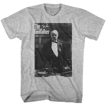 Godfather-The Don Again-Gray Heather Adult S/S T-Shirt - Gray Heather