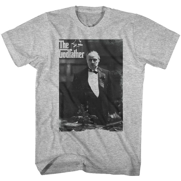 Godfather-The Don Again-Gray Heather Adult S/S T-Shirt - Gray Heather