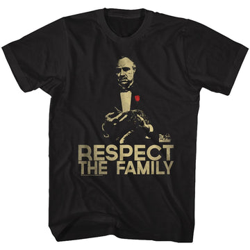 Godfather-Respect-Black Adult S/S T-Shirt - Black