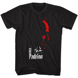 Godfather-Red And White-Black Adult S/S T-Shirt - Black