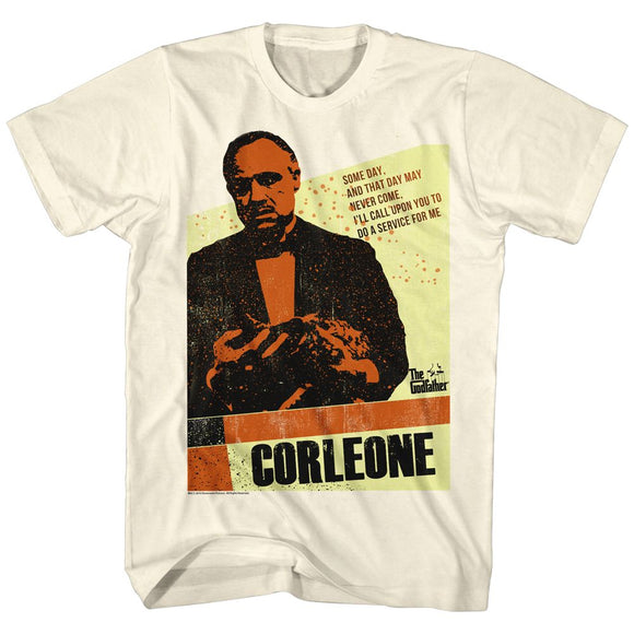 Godfather-Corleone-Natural Adult S/S T-Shirt - Natural