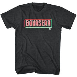 Godfather-Bonasera-Black Heather Adult S/S T-Shirt - Black Heather