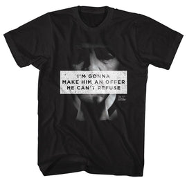 Godfather-Make Him An Offer-Black Adult S/S T-Shirt - Black