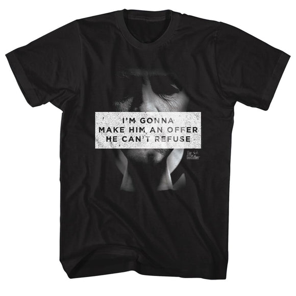 Godfather-Make Him An Offer-Black Adult S/S T-Shirt - Black