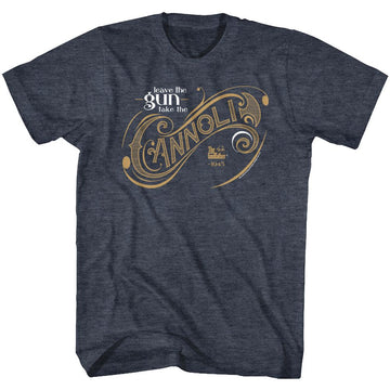 Godfather-Take The Cannoli-Navy Heather Adult S/S T-Shirt - Navy Heather
