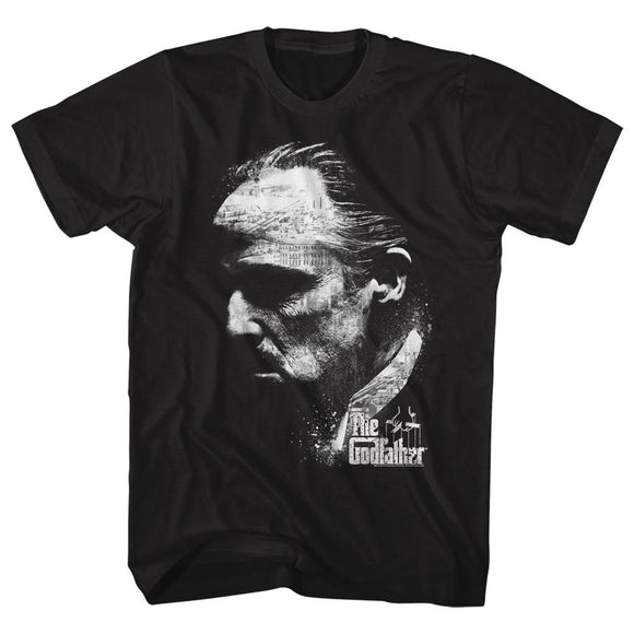 Godfather-City Profile-Black Adult S/S T-Shirt - Black