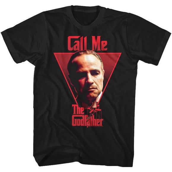 Godfather-Call Me-Black Adult S/S T-Shirt - Black
