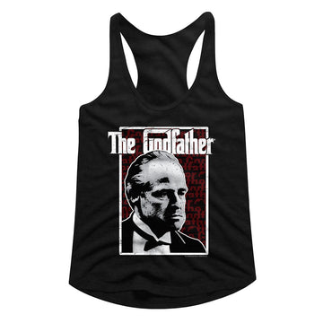 Godfather-Seeing Red-Black Ladies Slimfit Racerback-S - Black