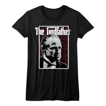 Godfather-Seeing Red-Black Ladies S/S T-Shirt - Black
