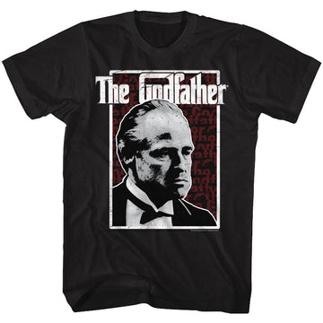 Godfather-Seeing Red-Black Adult S/S T-Shirt - Black