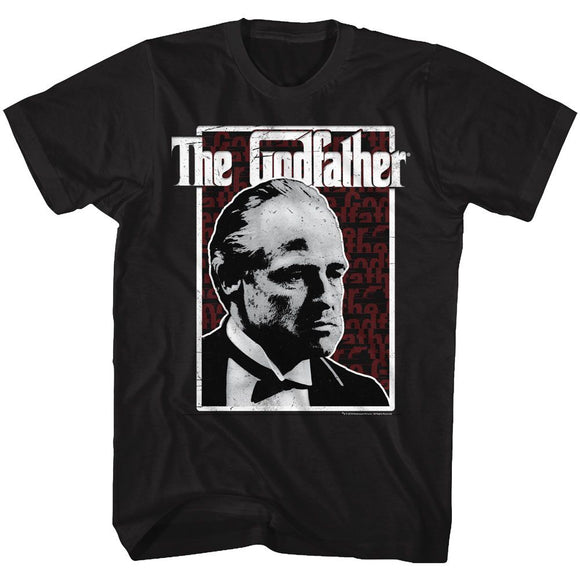 Godfather-Seeing Red-Black Adult S/S T-Shirt - Black