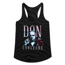 Godfather-Don Corleone-Black Ladies Slimfit Racerback-S - Black