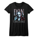 Godfather-Don Corleone-Black Ladies S/S T-Shirt - Black
