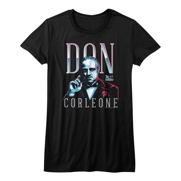 Godfather-Don Corleone-Black Ladies S/S T-Shirt - Black