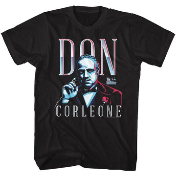 Godfather-Don Corleone-Black Adult S/S T-Shirt - Black
