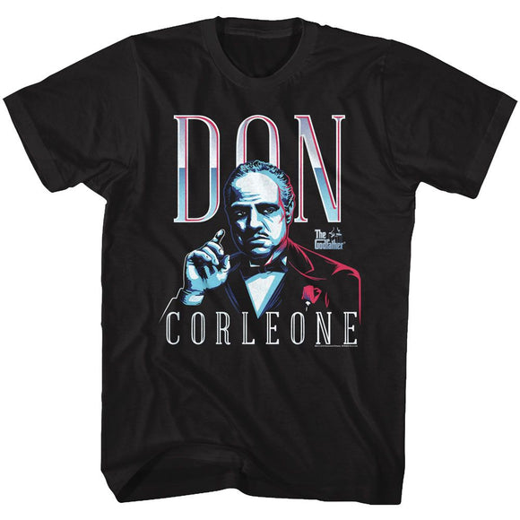 Godfather-Don Corleone-Black Adult S/S T-Shirt - Black