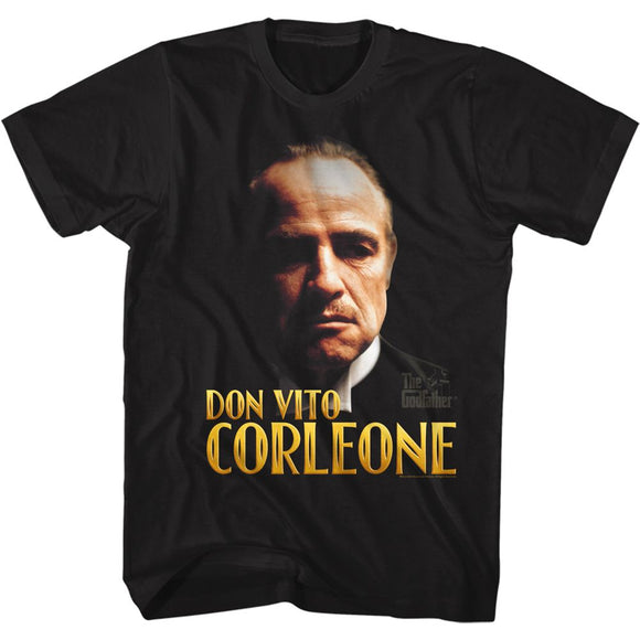 Godfather-Corleone-Black Adult S/S T-Shirt - Black