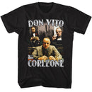 Godfather-Godfather Don Vito Collage-Black Adult S/S T-Shirt - Black